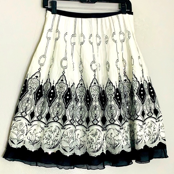 The Limited a line sequin bohemian embellished circle skirt 0 women’s - Picture 1 of 5
